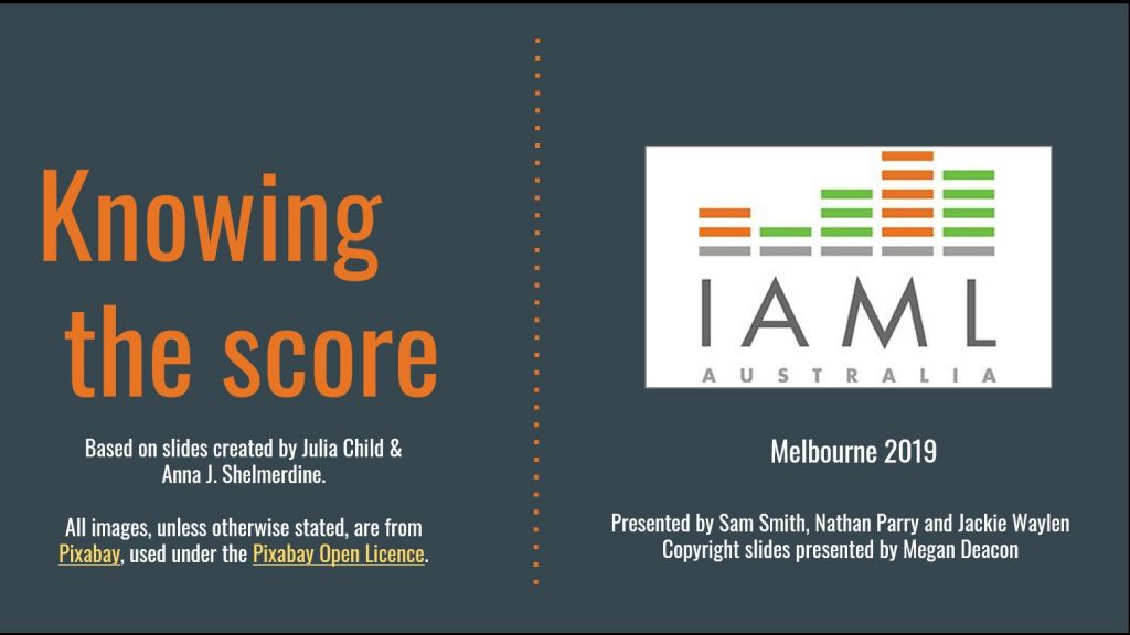 Knowing the score slide